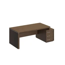 Стол руководителя правый на опорной тумбе малой VELAR ВЛ 147 ДТ Дуб табачный