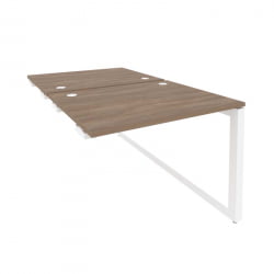 Стол-приставка двойной на О-образном м/к к опорым элем. ОНИКС О.МО-Д.СПР-1.8 Дуб Аризона/Белый / ONIX O.MO-D.SPR-1.8