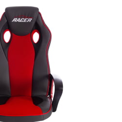 Кресло RACER кож/зам/ткань, металлик/красный, 36/08