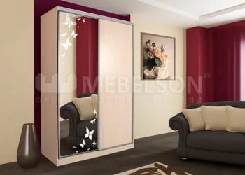 Шкаф-купе из лдсп Рио 1-600 бабочки Дуб млечный