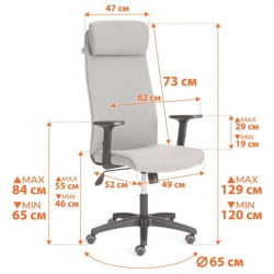 Кресло PRAGMATIC PLT ткань, серый, C27