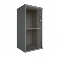 Шкаф низкий узкий левый Riva А.СУ-3.2 Л Венге/Металлик