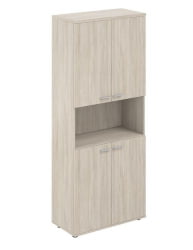 Шкаф высокий с нишей Сигма СГ.861.ОЛ.ОЛ.ОЛ Дуб светлый / Sigma SG.861.OL.OL.OL