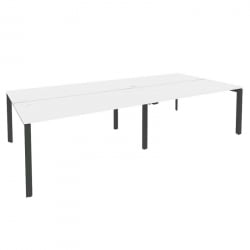 Рабочая станция на П-образном м/к ОНИКС О.МП-Д.РС-4.4.7 Белый Бриллиант/Антрацит / ONIX O.MP-D.RS-4.4.7