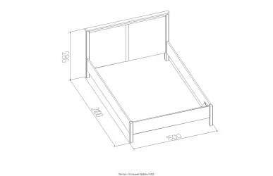 Полутороспальная кровать Sherlock 43 Дуб Сонома (спальня)