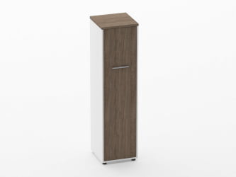 Шкаф 3 узкий закрытый, 1 дверь Дека 10.16.14Л Дуб Верцаска/Белый / Deka