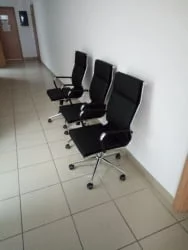 Кресло руководителя Нерей Т экокожа Черный / Nerey T