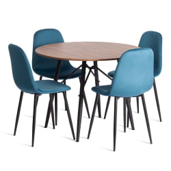 Стул BREEZE (mod. 4724) Велюр/металл , 44 х 53 х 87 см, Dark turquoise (темно-бирюзовый) HLR62 / черный