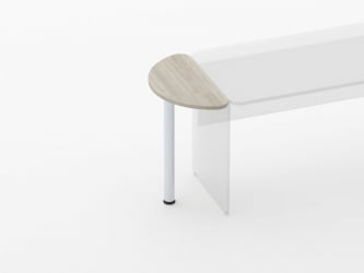 Приставка-полукруг Глассй 2.14 Дуб сантана светлый / Glassy