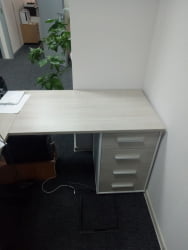 Тумба приставная Дека 9.05.10 Дуб Сантана светлый/Белый / Deka