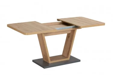 Большой обеденный стол Веcтор 120-160 Дуб-графит / Vector