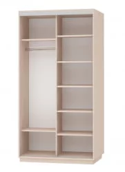 Шкаф-купе двухдверный Экспресс Дуо 1200х2200h Сакура/Белый снег