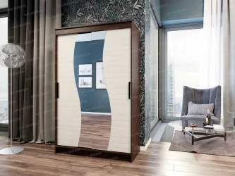 Шкаф-купе Ясень шимо темный/Ясень шимо светлый