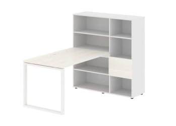 Рабочая станция ЕДИС ЕКРСТ 1213 Ясень Траун Белый Белый / EDIS EQRST