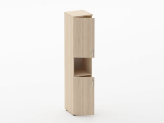 Шкаф высокий закрытый с нишей Глассй 6.19.11Л Венге / Glassy