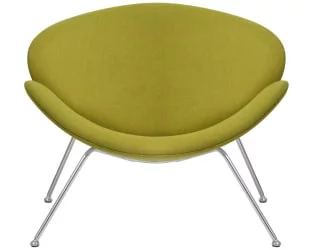 Кресло дизайнерское DOBRIN EMILY Светло-зеленая ткань AF3