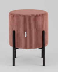 Пуф Кейси велюр рельефный коралловый