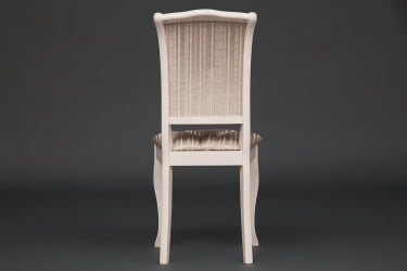 Стул Опера ( ОП-СC ) дерево гевея, 45х53х97см, иворй вхите (слоновая кость 2-5), ткань бежевая, рисунок золотистый (180-9 / Opera OP-SC ivory white