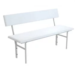 Скамья со спинкой (белая)