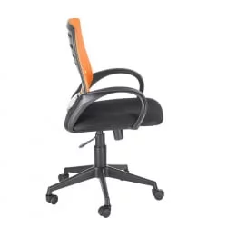 Кресло Ирис Черно-оранжевое Черный пластик