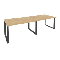 Стол переговорный (2 столешницы) ОНИКС О.МО-ПРГ-2.3 Тиквуд Светлый/Антрацит / ONIX O.MO-PRG-2.3