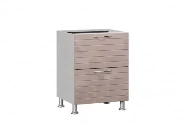 Тумба кухонная 600 с 2 ящиками (4) Анастасия ЛД 031.053.000 М Капучино