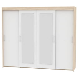 Шкаф-купе T-5-198х235х60-M(ДСС-Белый-10)