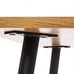 Обеденный стол PLUTO ЛДСП/металл, 120x80x77 см, Дуб вотан/Черный