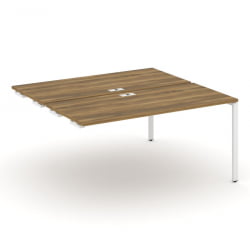 Двойной стол-приставка к опорным тумбам/шкафам CОНCЕПТ CН.ДСПР-004 Сандал Янтарный Белый / CONCEPT CN.DSPR-004