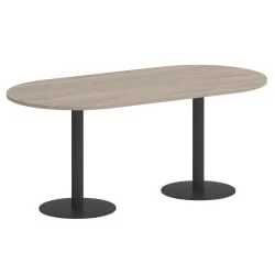 Стол овальный ХОМЕ ОФФИCЕ ВР.СП-5-180.1 Дуб Аттик/Антрацит металл / HOME OFFICE VR.SP-5-180.1