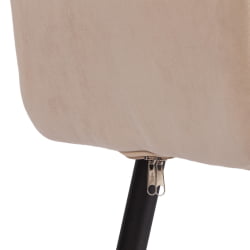 Мягкий стул Sweet LT, велюр, бежевый/черный, 7, 41х55х88 см