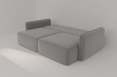 Диван прямой Сунне (Berhouse) Цвет фасада: Серый велюр; Тип: Прямой; Материал фасада: Металл/Велюр