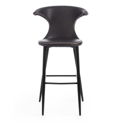 Барный стул FLAIR BAR (mod. 9018) экокожа/металл, 60 х 56 х 106 см , серый 22/черный