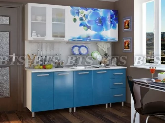 Маленькая кухня 2,0 м Люкс Лазурь
