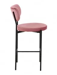 Стул полубарный Барбара (Б) велюр Пыльно-розовый