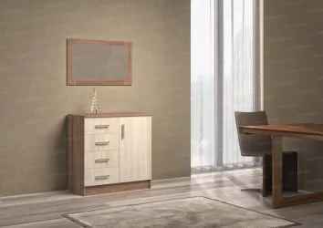 Комод в гостиную Дуб вотан/Белый