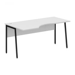 Стол эргономичный левый ИМАГО Плус СА-1П(Л) Белый Черный / IMAGO Plus СА-1P(Л)