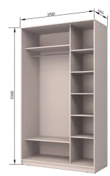 Шкаф-купе Хит-23-12-15 Ясень шимо темный