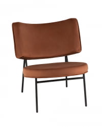 Кресло District Lounge велюр Шоколадный