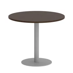 Стол журнальный круглый ХОМЕ ОФФИCЕ ВР.СП-5-90.1 Венге Цаво/Серый металл / HOME OFFICE VR.SP-5-90.1