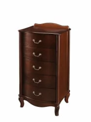 Комод Джульетта узкий (5 ящиков+цоколь) Миланский орех