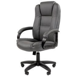 Кресло офисное CHAIRMAN 600 LT экокожа Серый