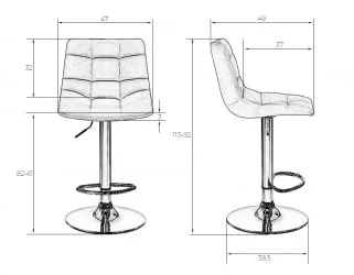 Стул барный DOBRIN TAILOR Пудрово-мятный велюр MJ9-87
