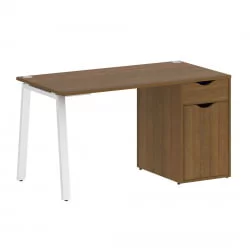 Стол письменный ХОМЕ ОФФИCЕ ВР.СП-3-138.1.А Орех Гварнери/Белый металл / HOME OFFICE VR.SP-3-138.1.A