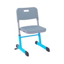 Стул ученический НОМАД В регулируемый по высоте (рост 4-6) Голубой/Серый / NOMAD V
