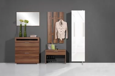 Поворотный шкаф в белом глянцевом стекле Драйв Шелф (правый) Беленый дуб