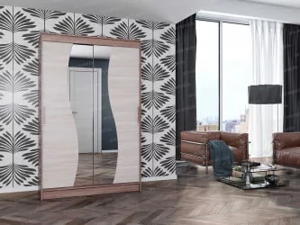 Шкаф-купе Ясень шимо темный/Ясень шимо светлый