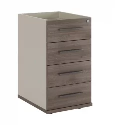 Тумба приставная без топа 4 ящика New Line NLN36330531 Дуб шамони темный