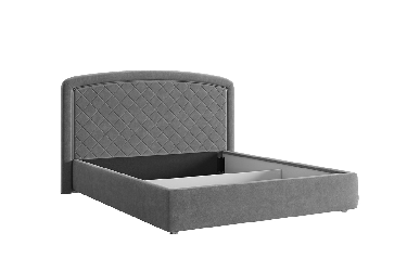 Кровать 1.6 Сильва 2 с основанием ЗО.КМ1.6-18 крем (велюр) / ZO.KM1.6-18