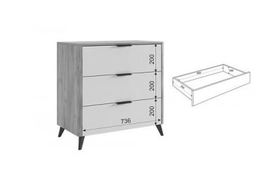 Комод Адам MSA-02 дуб крафт золотой/графит